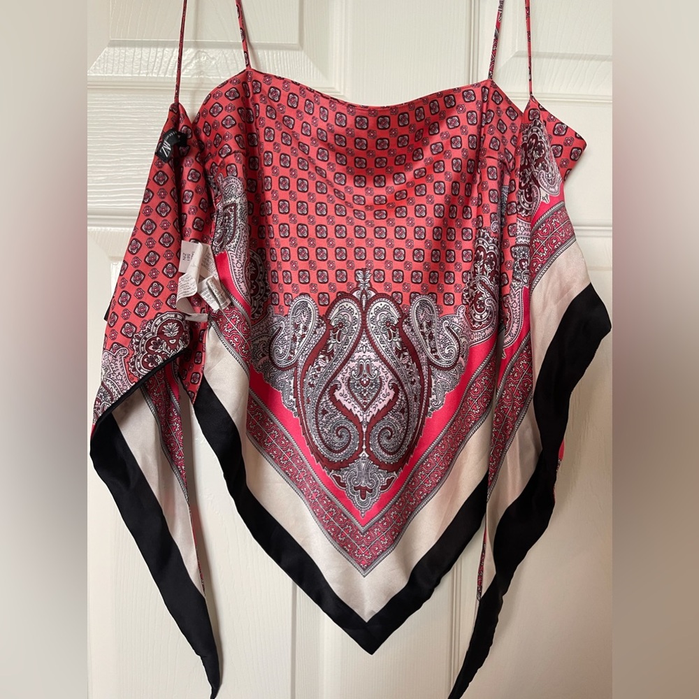 ZARA Bandana Open Back Top
